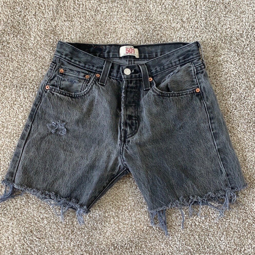Vintage Levi’s 501 Distressed Cutoffs Midi Shorts